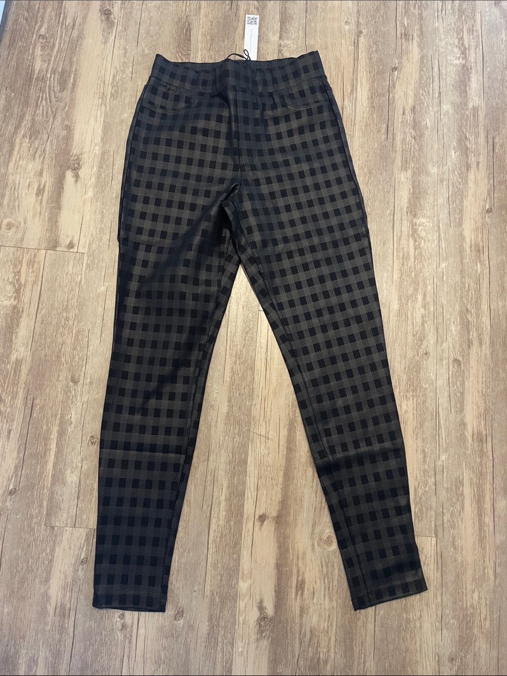 Anthropologie Sanctuary Runway Black Plaid High Ruse Trouser Leggings NWT - Picture 10 of 11